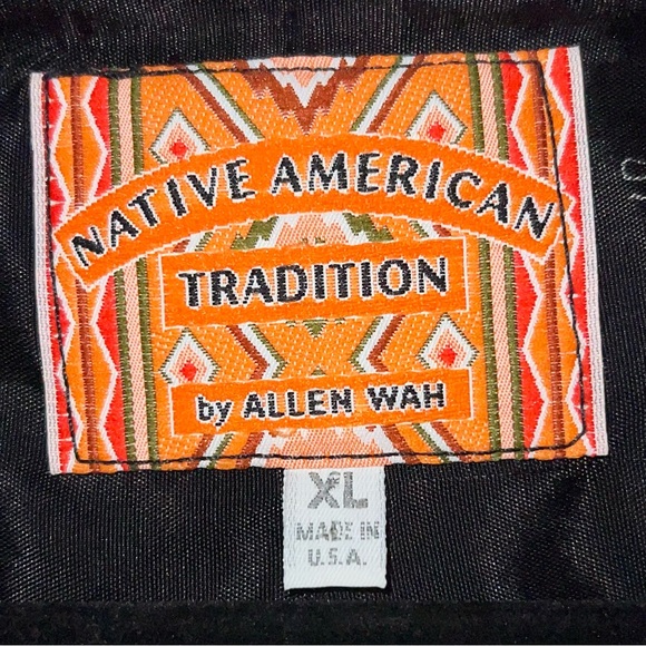 Vintage Native American Traditions Vest Snap Button Southwestern Allen Wah Sz XL - Picture 5 of 6